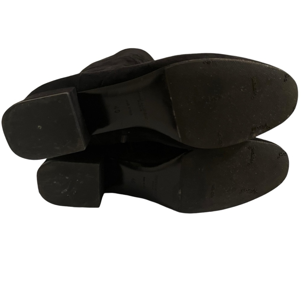 Saint Laurent Paris Black Suede Tall Block Heel Boots 40(9.5) - Picture 9 of 13